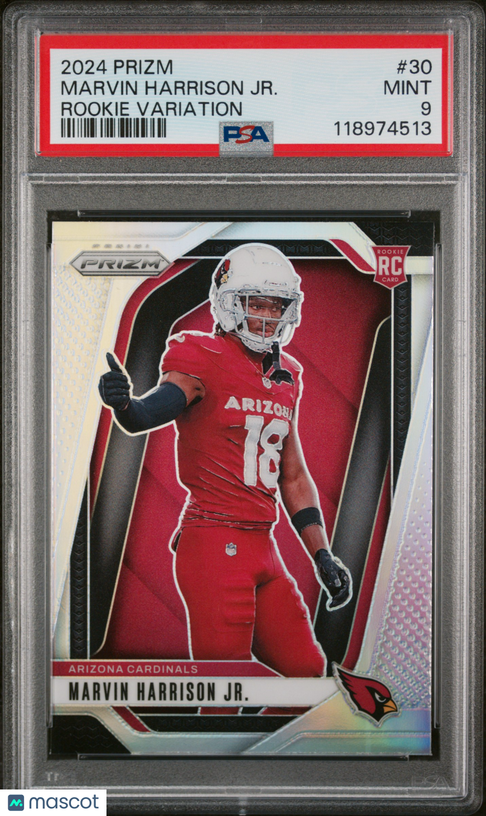2024 Panini Prizm Rookie Variation Marvin Harrison JR. #30 PSA 9 - Graded Sports Cards