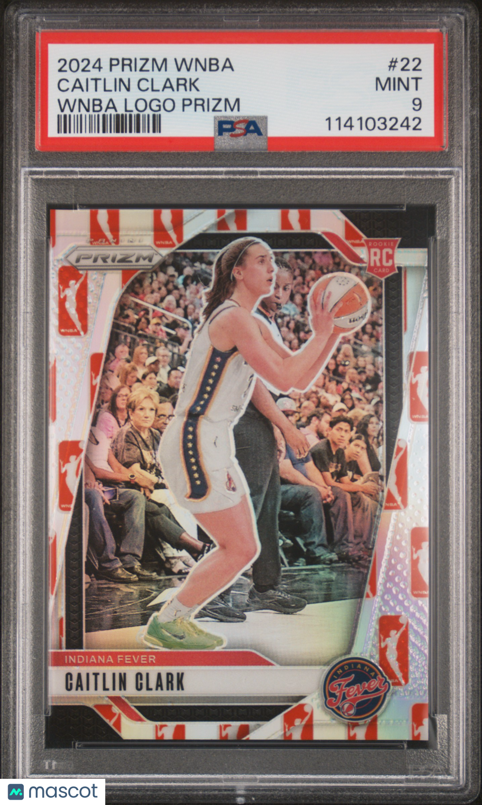 2024 Panini Prizm WNBA Caitlin Clark Logo #22 PSA 9 MINT Indiana Fever - Graded Sports Cards