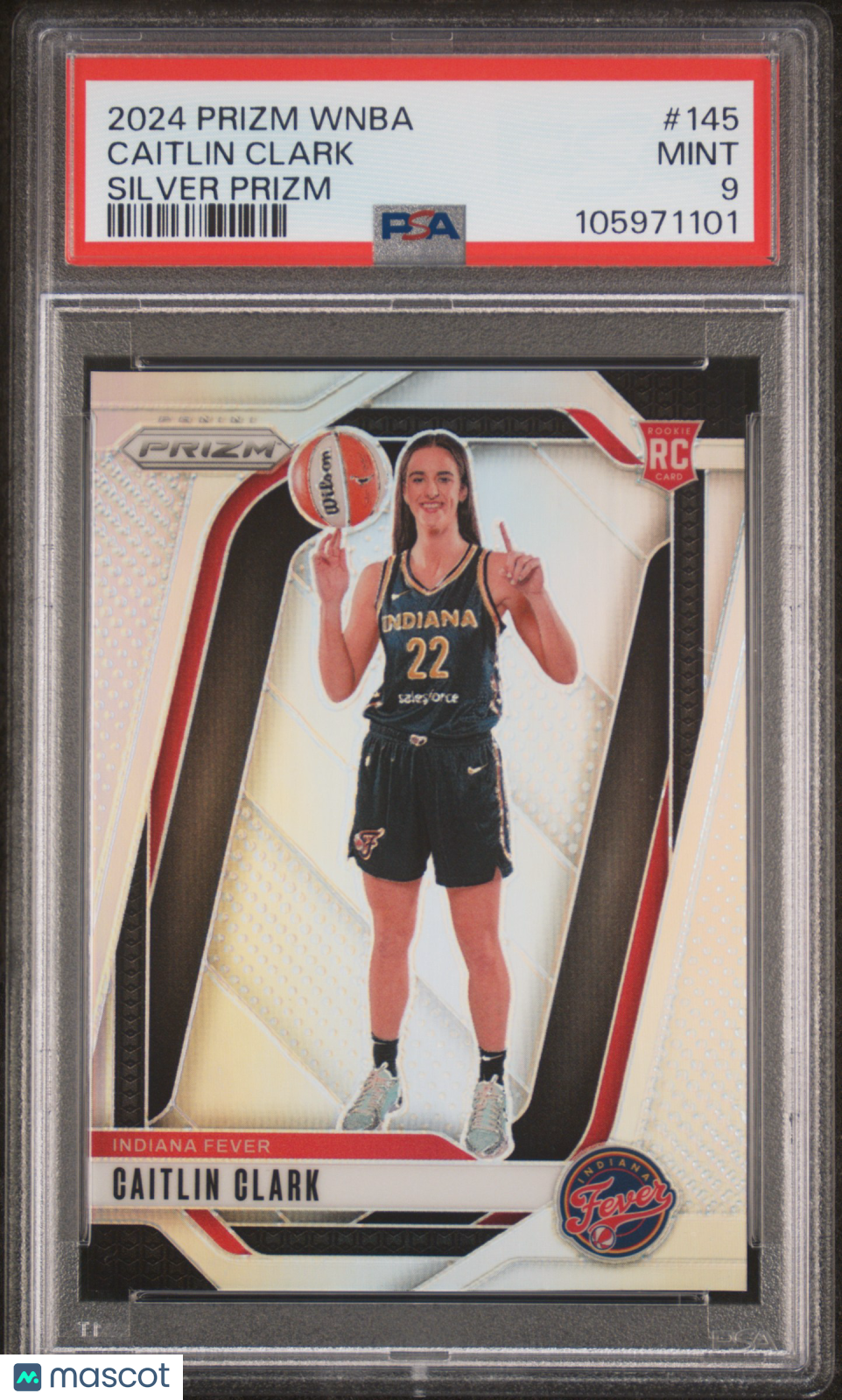 2024 Panini Prizm WNBA Caitlin Clark Silver #145 PSA 9 Indiana Fever - Graded Sports Cards