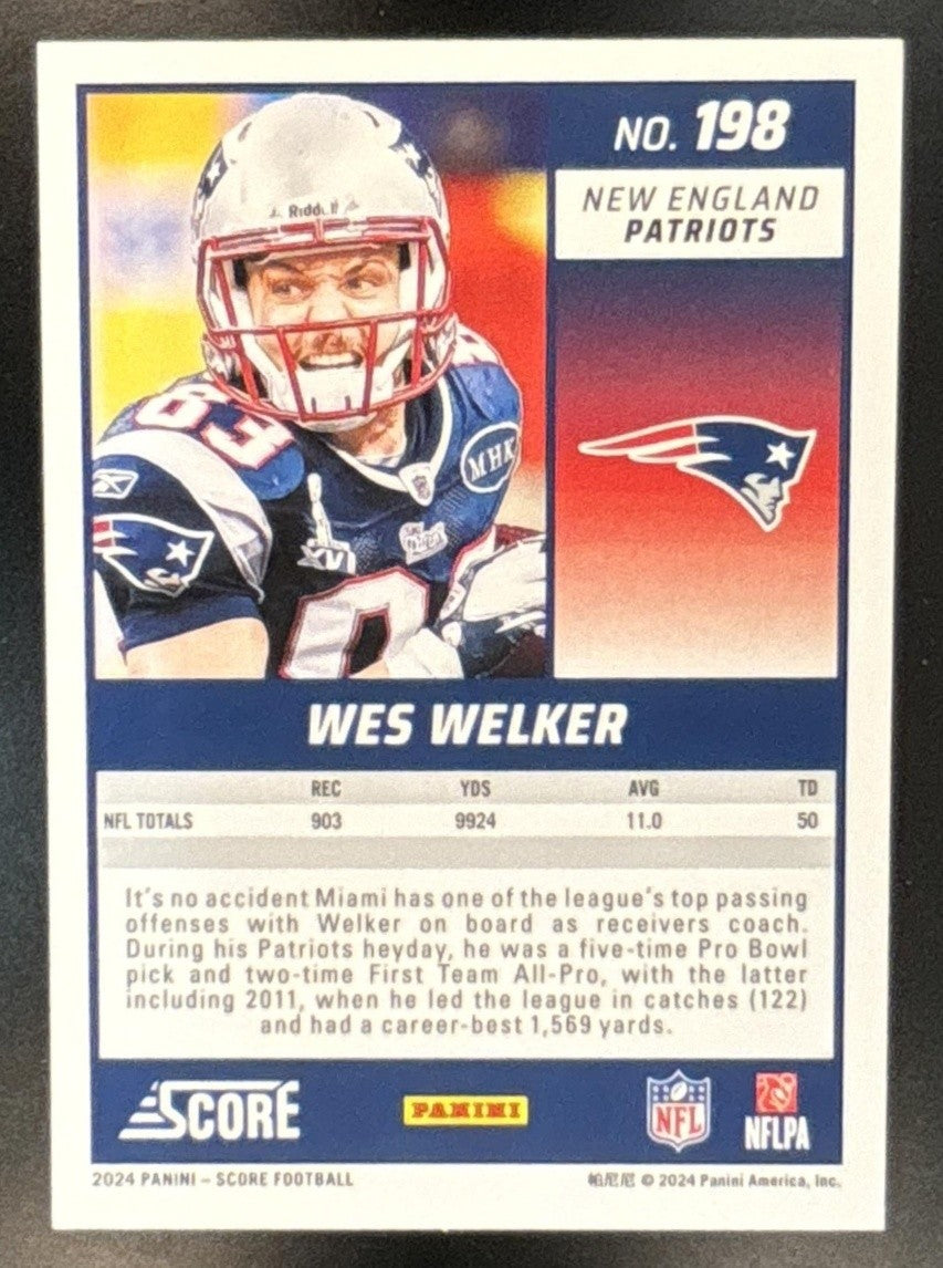 2024 Panini Score Wes Welker Extraterrestrial #198 New England Patriots - Sports Cards