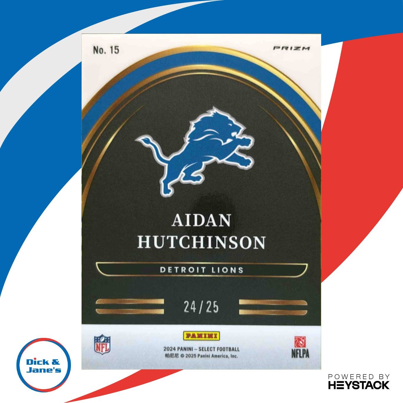 2024 Panini Select Aidan Hutchinson Future Tie-Dye Prizm 24/25 #15 Detroit Lions - Sports Cards