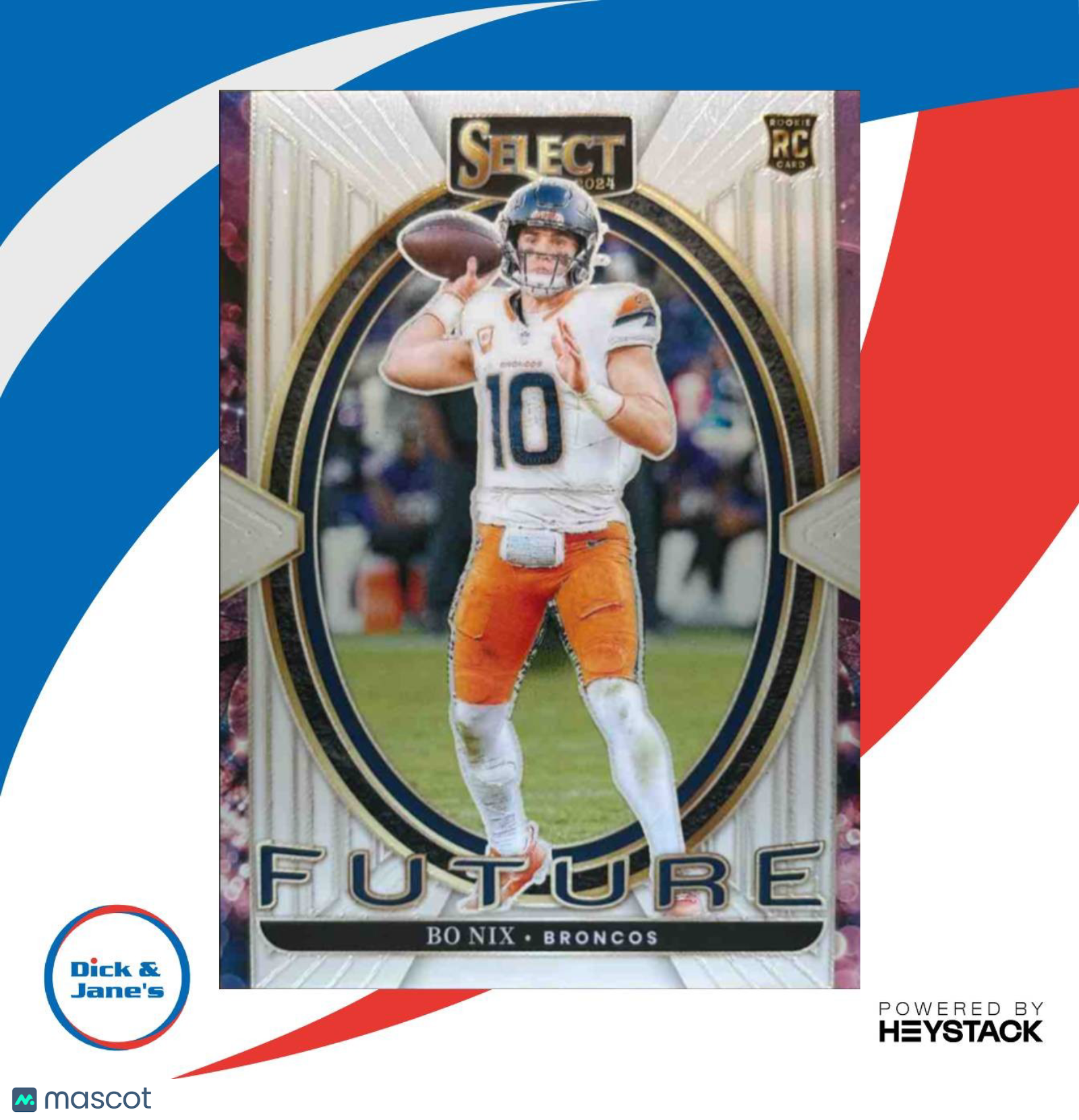 2024 Panini Select Bo Nix Future #7 RC Denver Broncos - Sports Cards