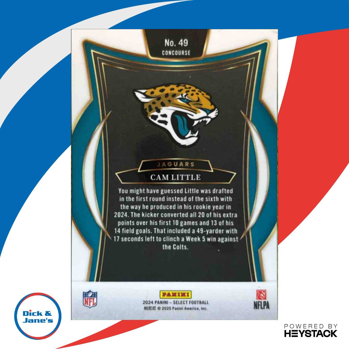 2024 Panini Select Cam Little Concourse #49 RC Jacksonville Jaguars - Sports Cards