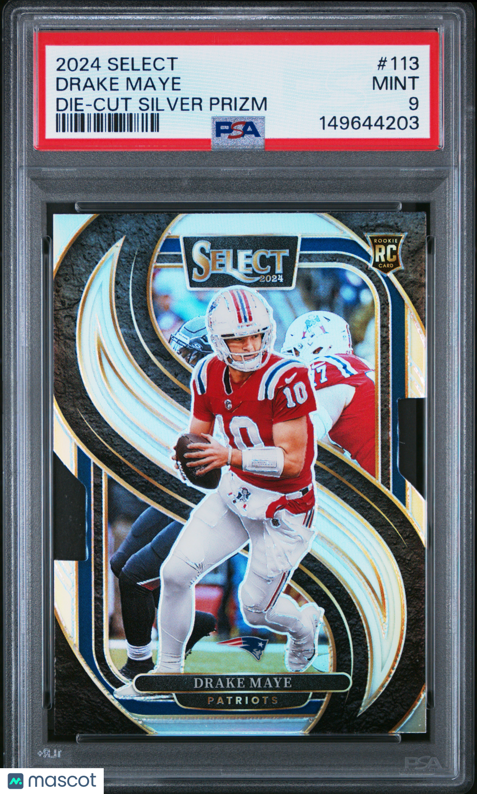 2024 Panini Select Drake Maye Die Cut Silver Prizm Rookie PSA 9 MINT Patriots - Graded Sports Cards
