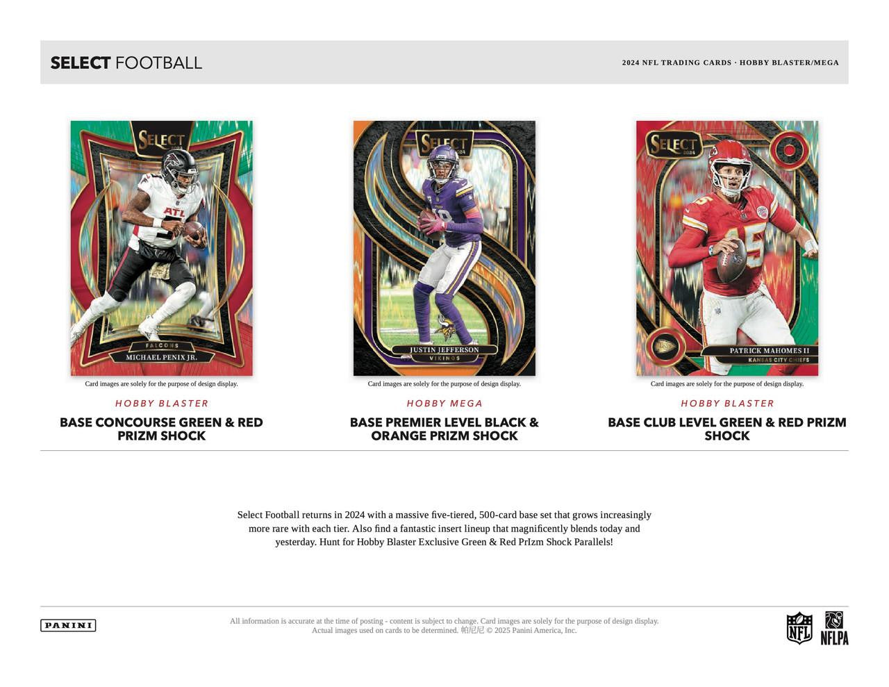 2024 Panini Select Football Hobby Mega Box (Black & Orange Shock Die Cuts?) - NFL Hobby Box