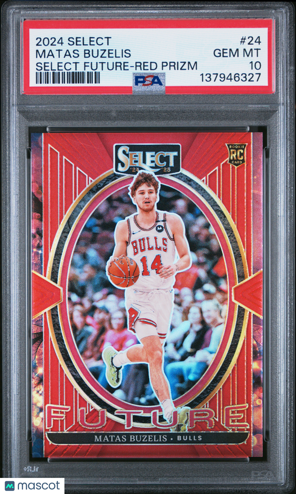 2024 Panini Select Select Future Matas Buzelis Red Prizm Rookie PSA 10 GEM MINT - Graded Sports Cards
