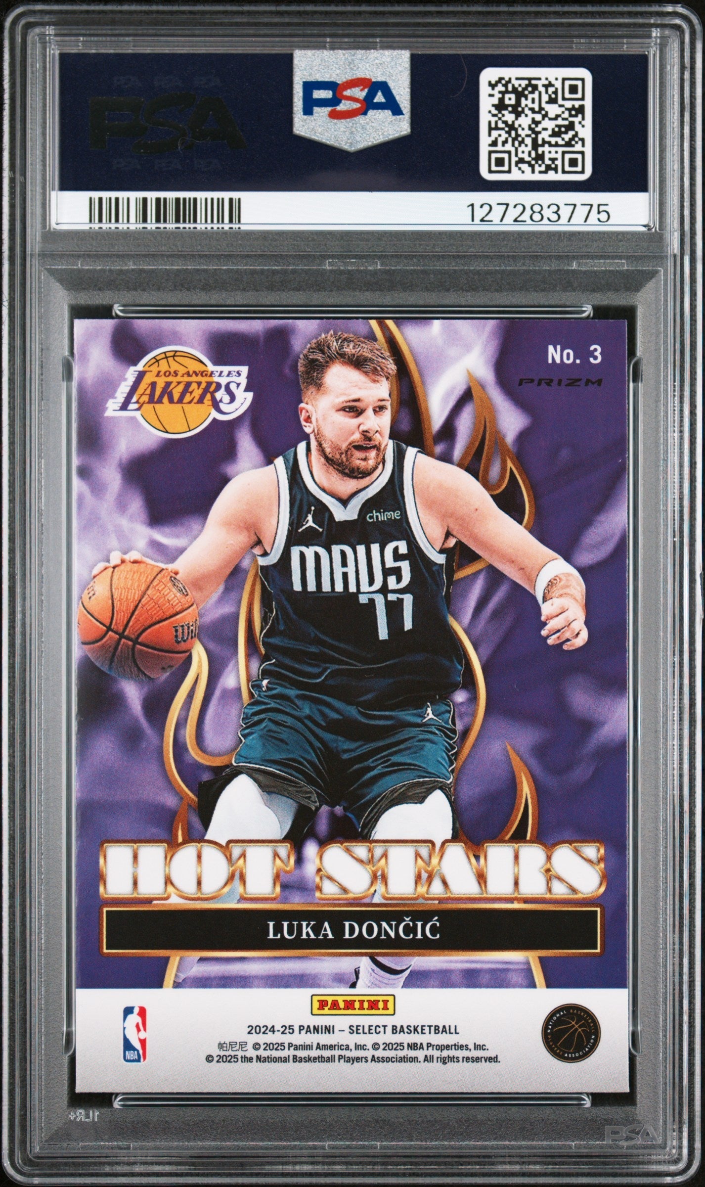 2024 Panini Select Hot Stars Luka Doncic Green Prizm #3 PSA 10 - Graded Sports Cards