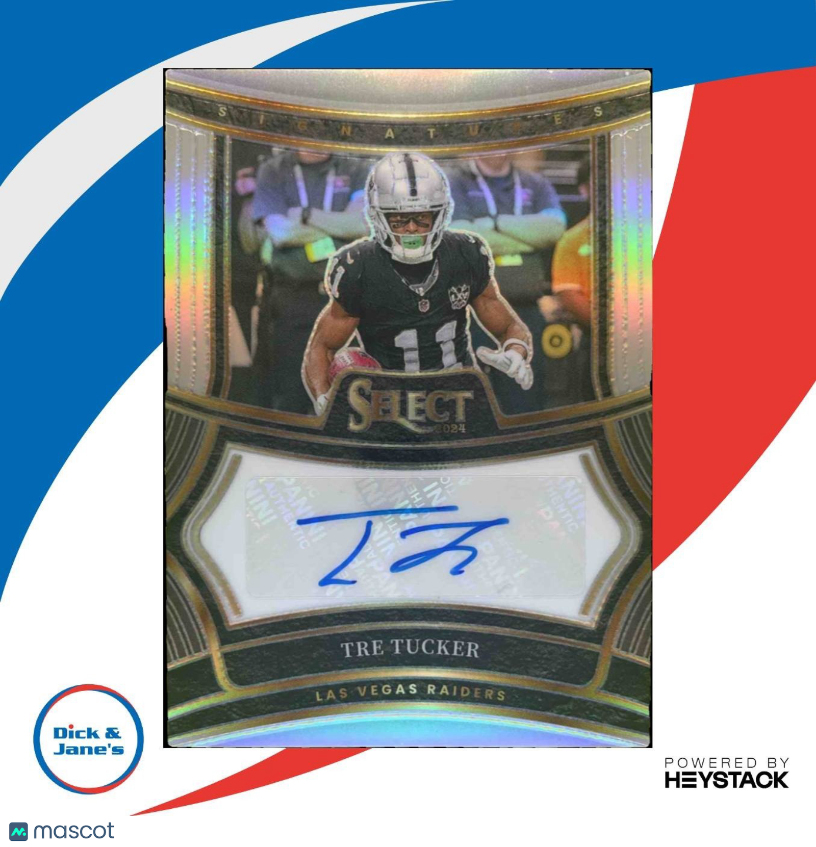 2024 Panini Select Tre Tucker Signatures 208/399 #SP-TTR Auto Las Vegas Raiders - Sports Cards