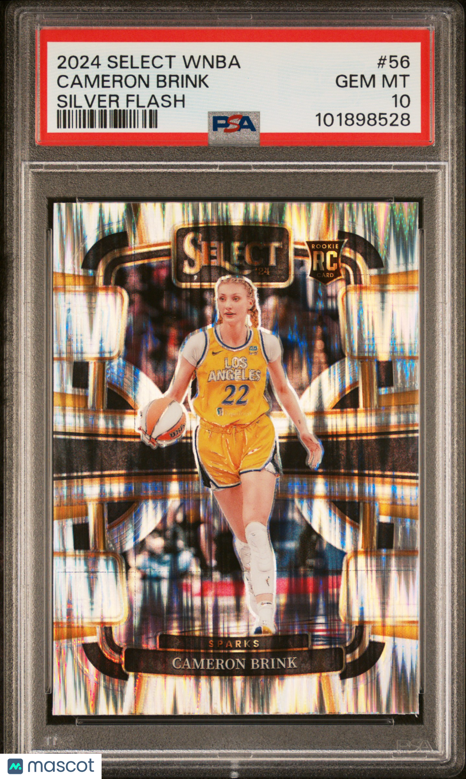 2024 Panini Select WNBA Cameron Brink Silver Flash Rookie #56 PSA 10 LA Sparks Graded Sports Cards