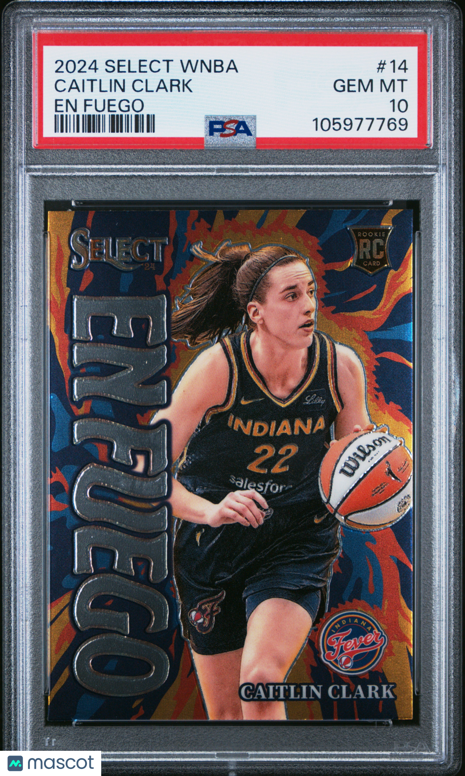 2024 Panini Select WNBA EN Fuego Caitlin Clark #14 PSA 10 Indiana Fever - Graded Sports Cards
