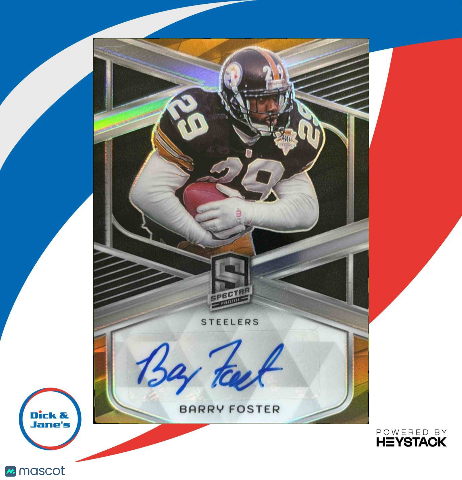 2024 Panini Spectra Barry Foster Signatures 14/199 Auto Pittsburgh Steelers - Sports Cards