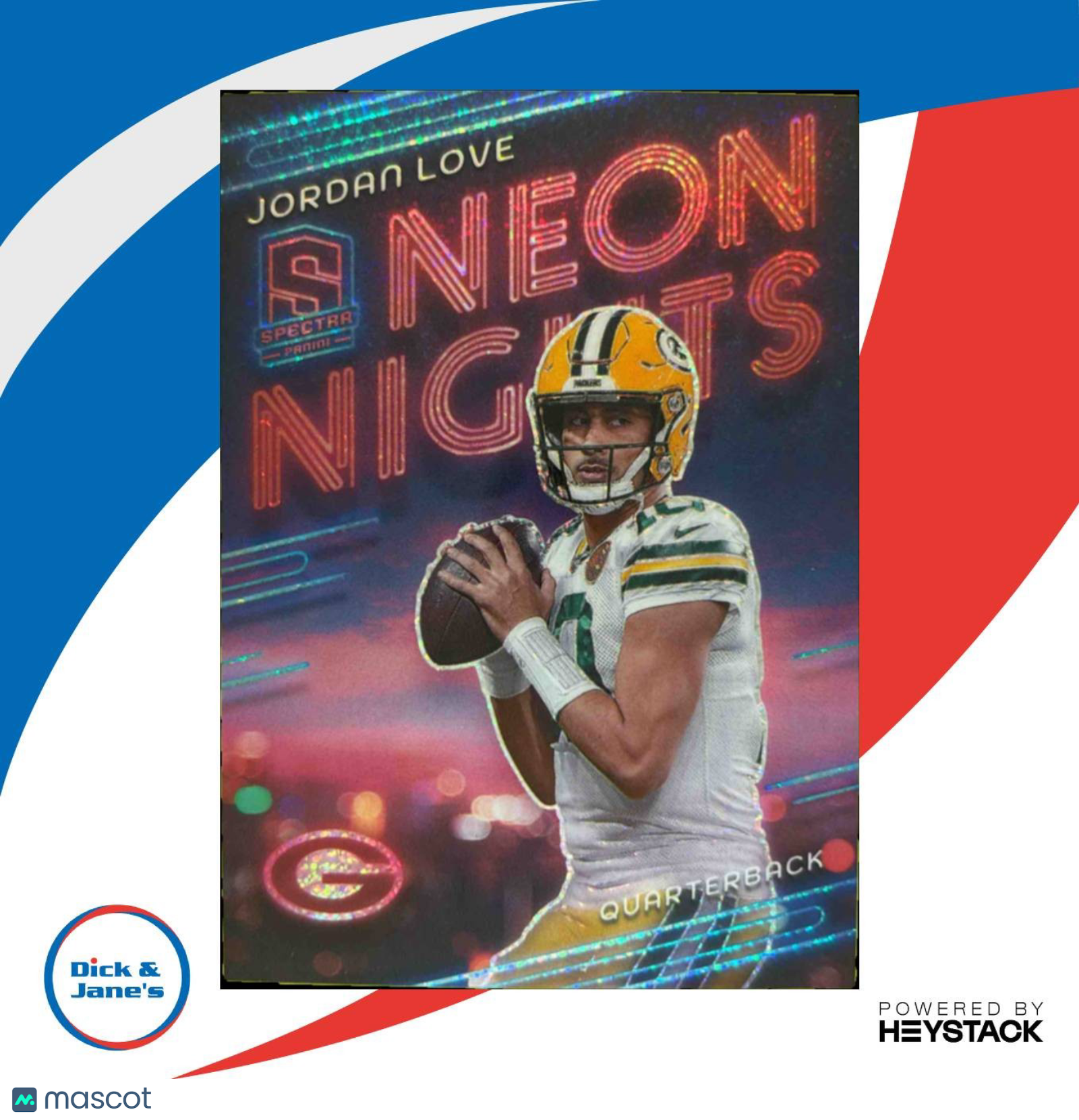 2024 Panini Spectra Jordan Love Neon Nights #NN-JLE Green Bay Packers - Sports Cards
