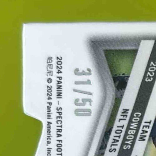 2024 Panini Spectra Micah Parsons Neon Blue Die-Cut 31/50 #34 Dallas Cowboys - Sports Cards