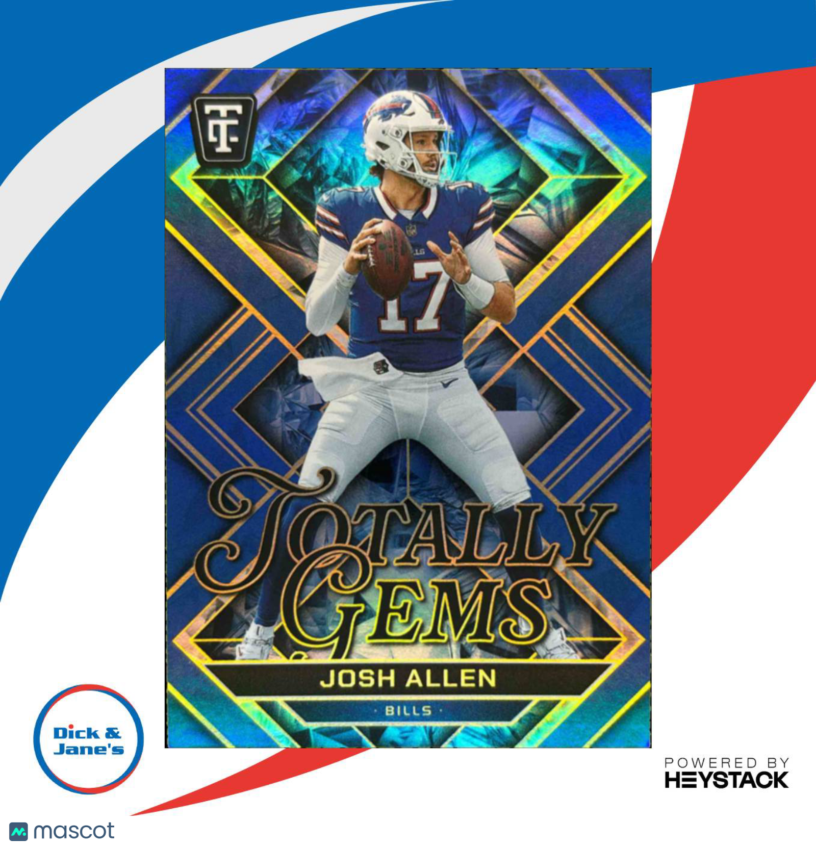 2024 Panini Totally Certified Josh Allen Gems Platinum 5/15 #14 - Sports Cards