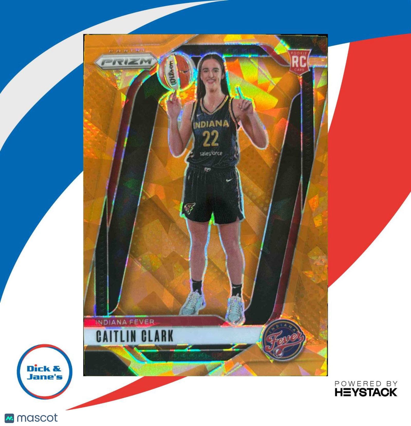 2024 Panini WNBA Prizm Caitlin Clark Orange Ice #145 RC Indiana Fever Rookie Sports Cards