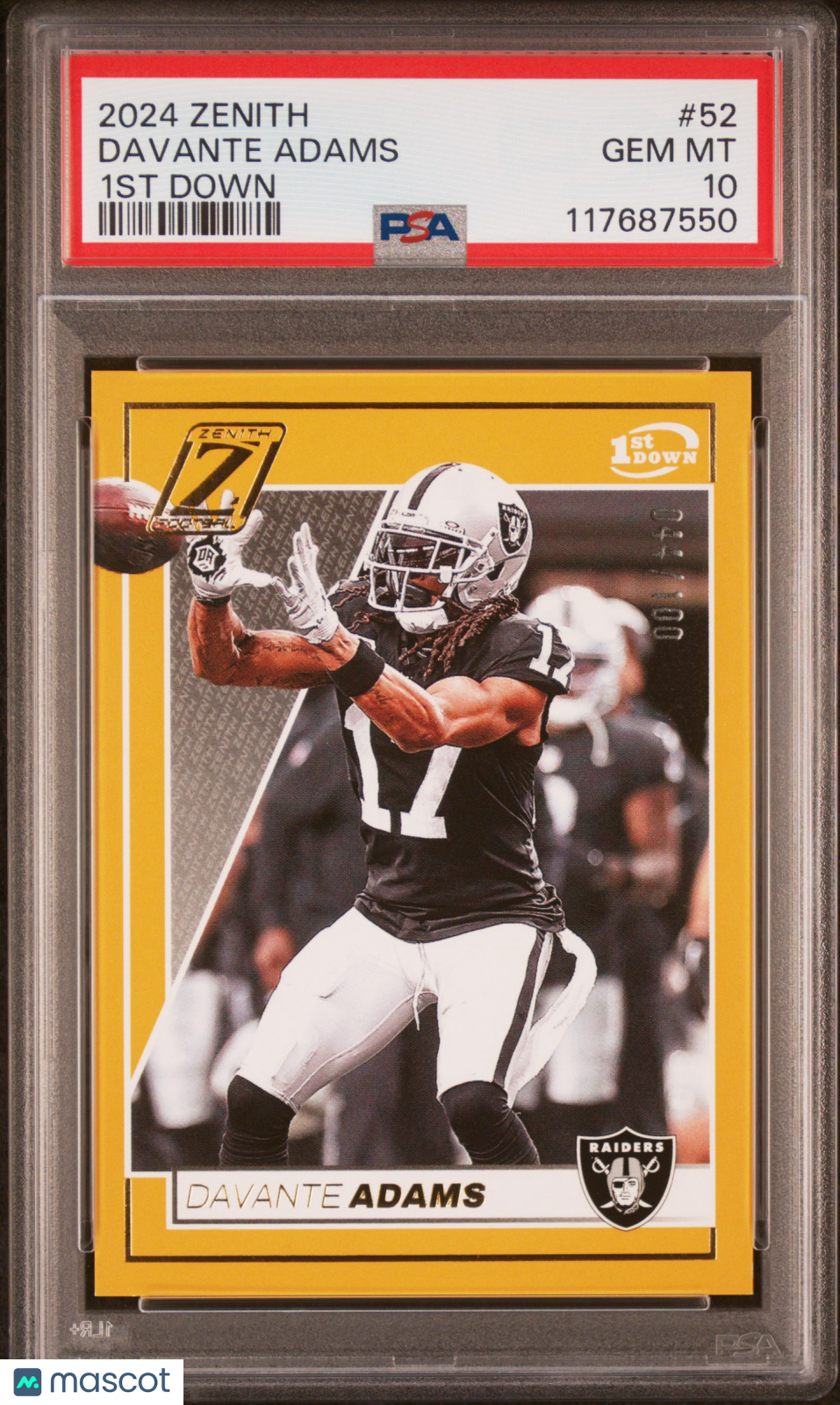 2024 Panini Zenith Davante Adams 1ST Down 044/100 #52 PSA 10 - Graded Sports Cards