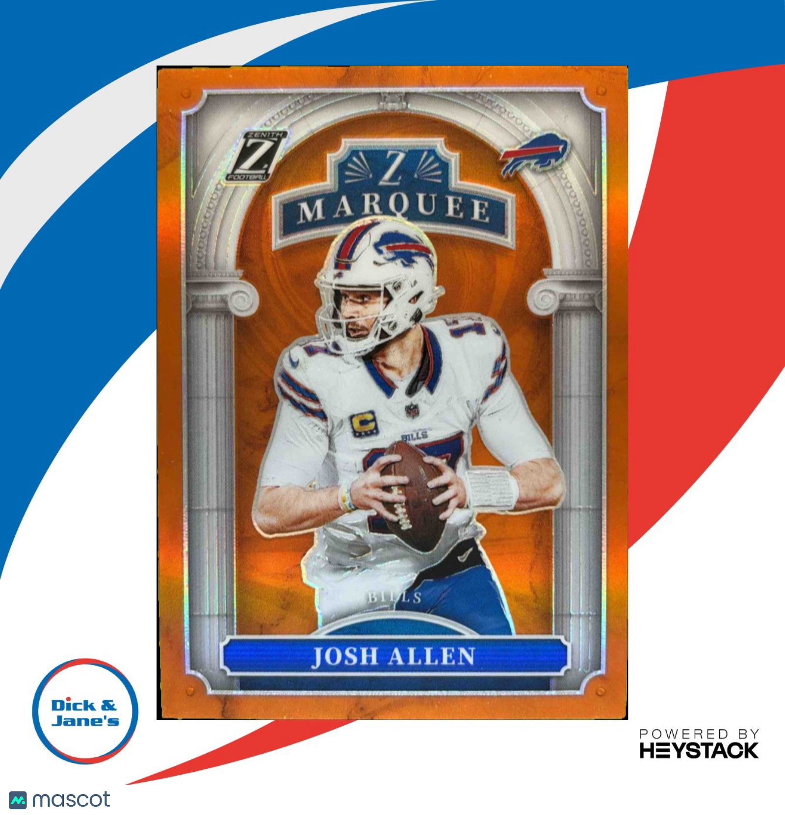 2024 Panini Zenith Josh Allen Z Marquee Orange #16 Buffalo Bills - Sports Cards