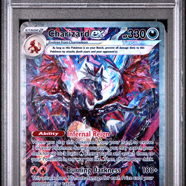 2024 charizard pokemon card 2024 Pokemon Paldean Fates Charizard EX #234 SIR PSA