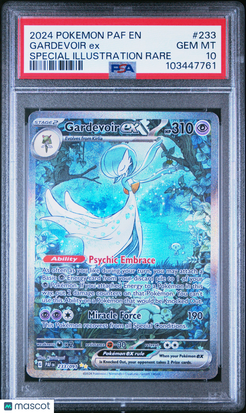 2024 Pokemon Paldean Fates Gardevoir EX #233 SIR PSA 10 GEM MINT - Graded TCG/CCG