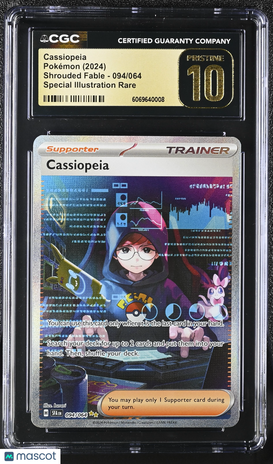 2024 Pokemon Shrouded Fable Cassiopeia #094/064 Special Illustration Rare CGC 10 - Graded TCG/CCG