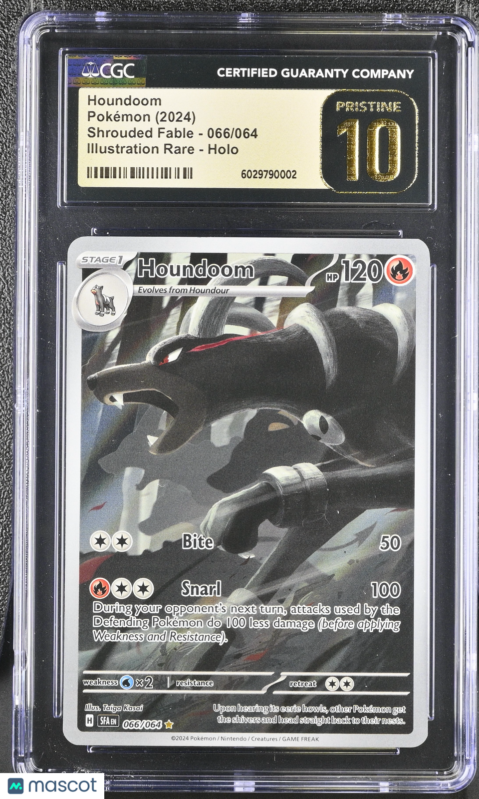 2024 Pokémon Shrouded Fable Houndoom #066/064 English CGC 10 PRISTINE - Graded TCG/CCG