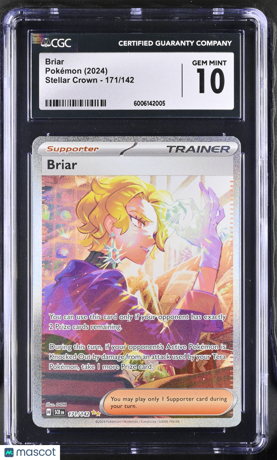 2024 Pokémon Stellar Crown Briar #171/142 CGC 10 - Graded TCG/CCG