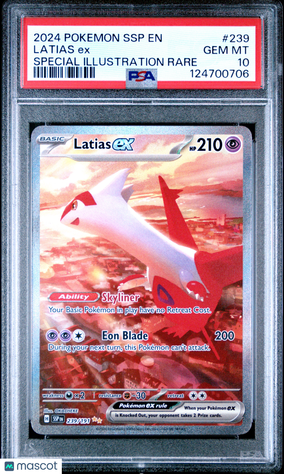 2024 Pokemon Surging Sparks Latias EX #239 SIR PSA 10 GEM MINT - Graded TCG/CCG