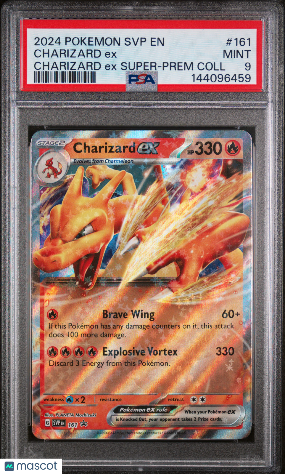 2024 Pokemon SV Black Star Promo Charizard EX #161 Super-Prem Coll PSA 9 MINT - Graded TCG/CCG