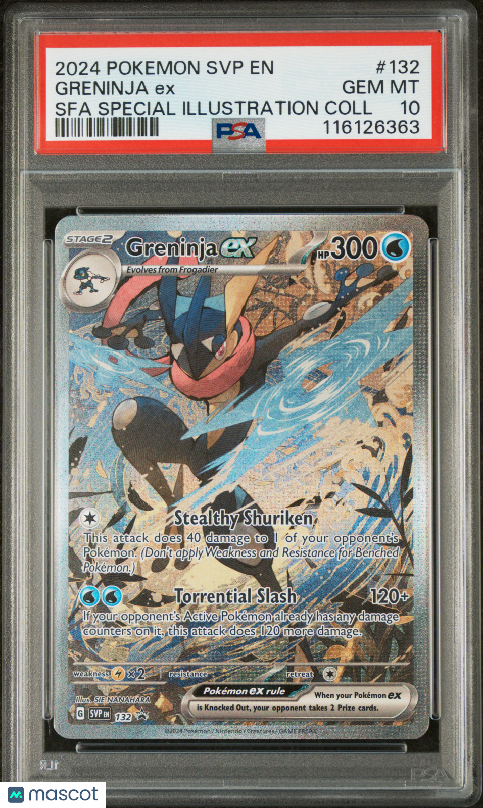 2024 Pokemon SV Promo Greninja EX #132 SFA Special Illustration Coll PSA 10 GEM - Graded TCG/CCG