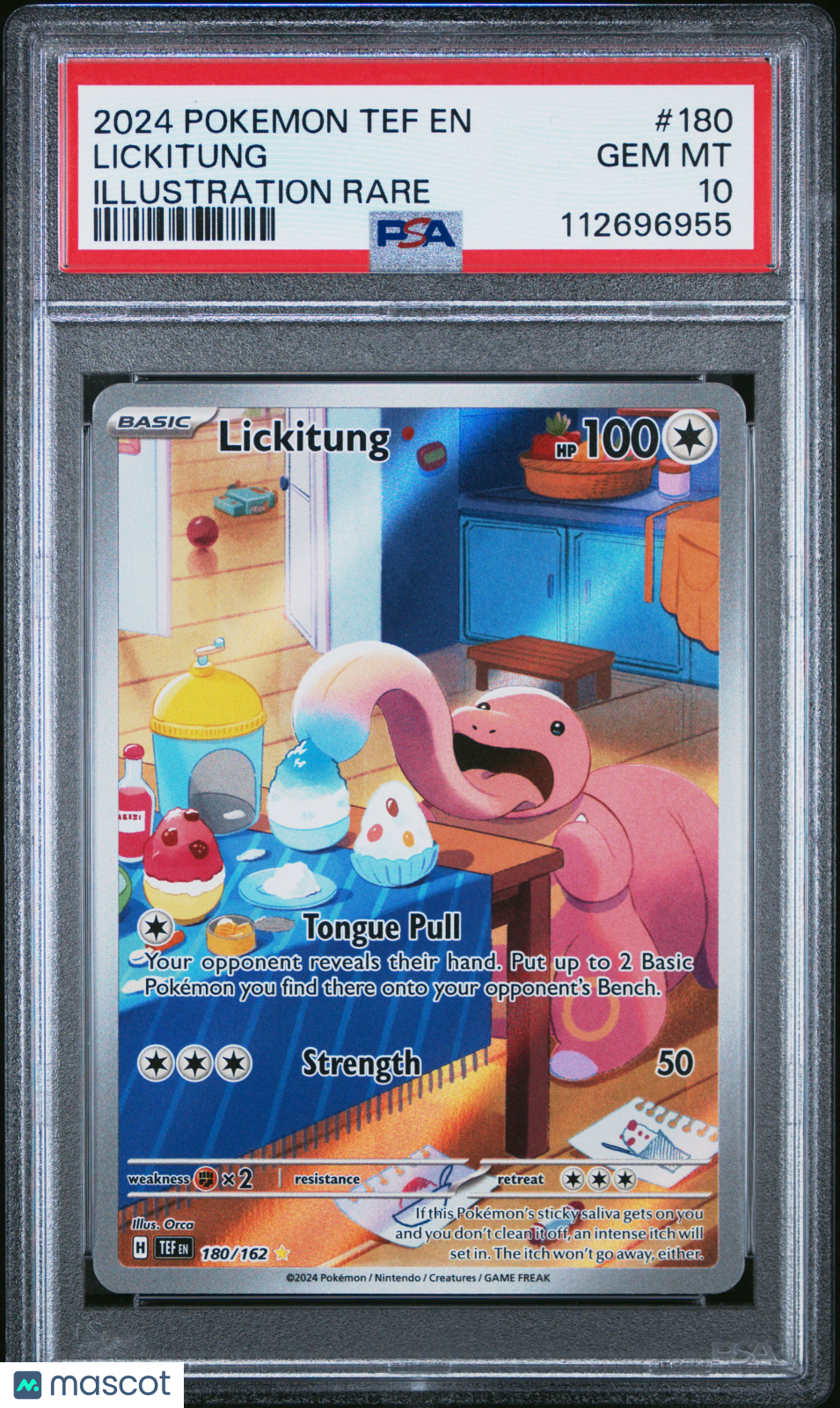 2024 Pokemon Temporal Forces Lickitung #180 Illustration Rare PSA 10 GEM MINT - Graded TCG/CCG