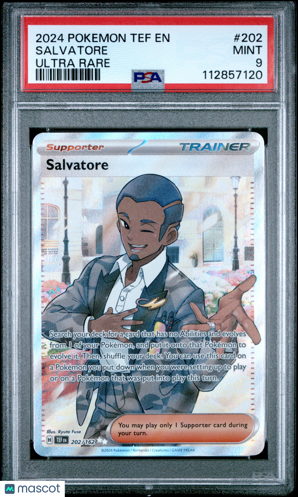 2024 Pokemon Temporal Forces Salvatore #202 Ultra Rare PSA 9 MINT - Graded TCG/CCG