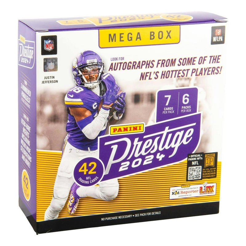 2024 Panini Prestige Football Mega Box (Hyper Parallels + 3 Numbered + 12 Rookies)