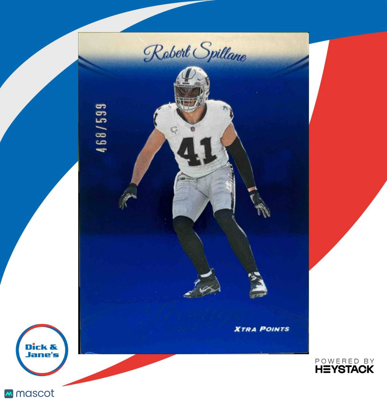 2024 Prestige Robert Spillane Blue Xtra Points /599 #161 Las Vegas Raiders - Sports Cards