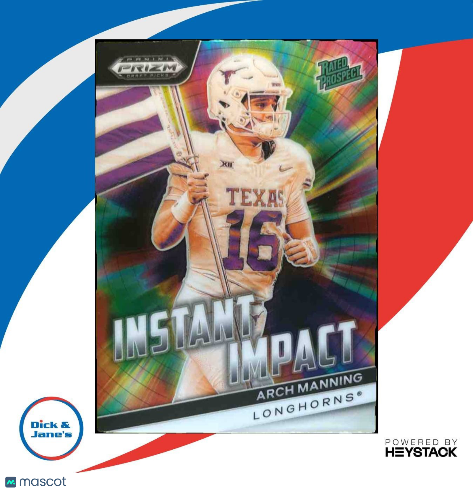 2024 Prizm Collegiate Draft Arch Manning Instant Impact Texas Longhorns - Sports Cards