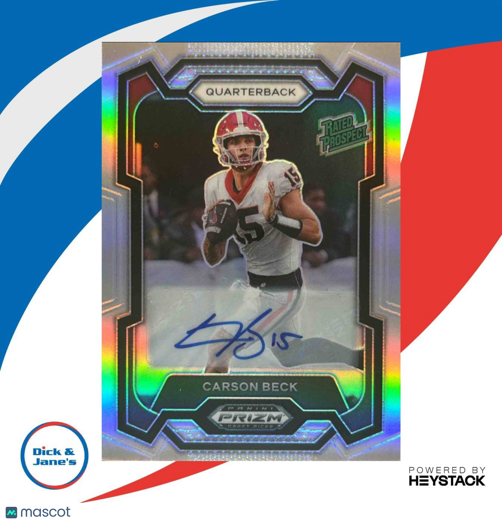 2024 Prizm Collegiate Draft Picks Carson Beck Auto #130 RC Georgia Bulldogs - Sports Cards