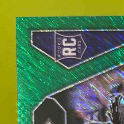 2024 Prizm Collegiate Emani Bailey Saturday Star AUTOS Green Shimmer /8 RC Frogs - Sports Cards