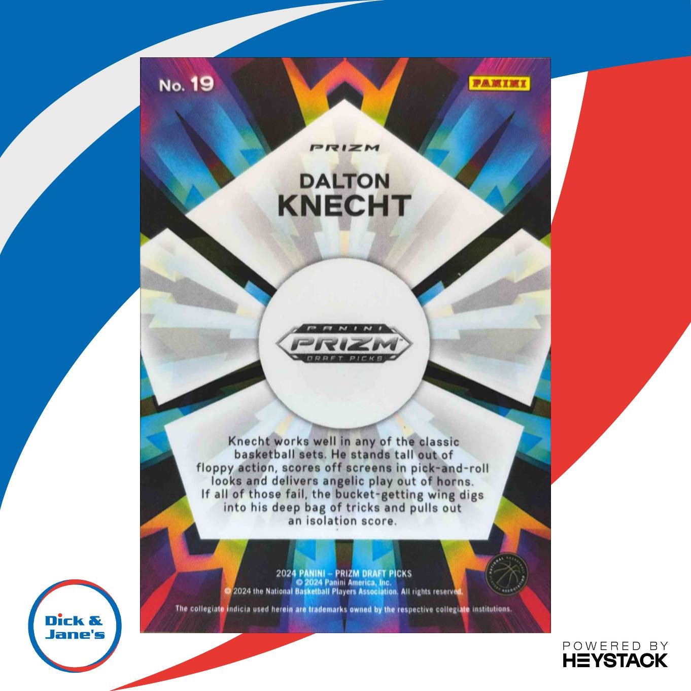 2024 Prizm Draft Picks Collegiate Dalton Knecht Kaleidoscopic Hyper Prizms RC - Sports Cards