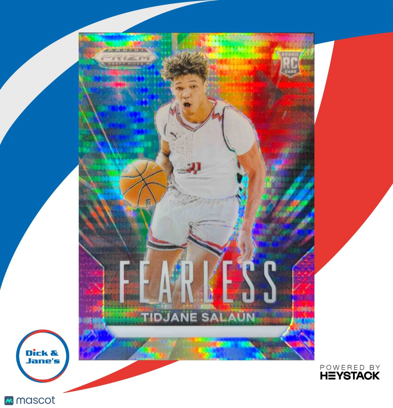 2024 Prizm Draft Picks Collegiate Tidjane Salaun Fearless Purple Pulsar 25/55 RC - Sports Cards