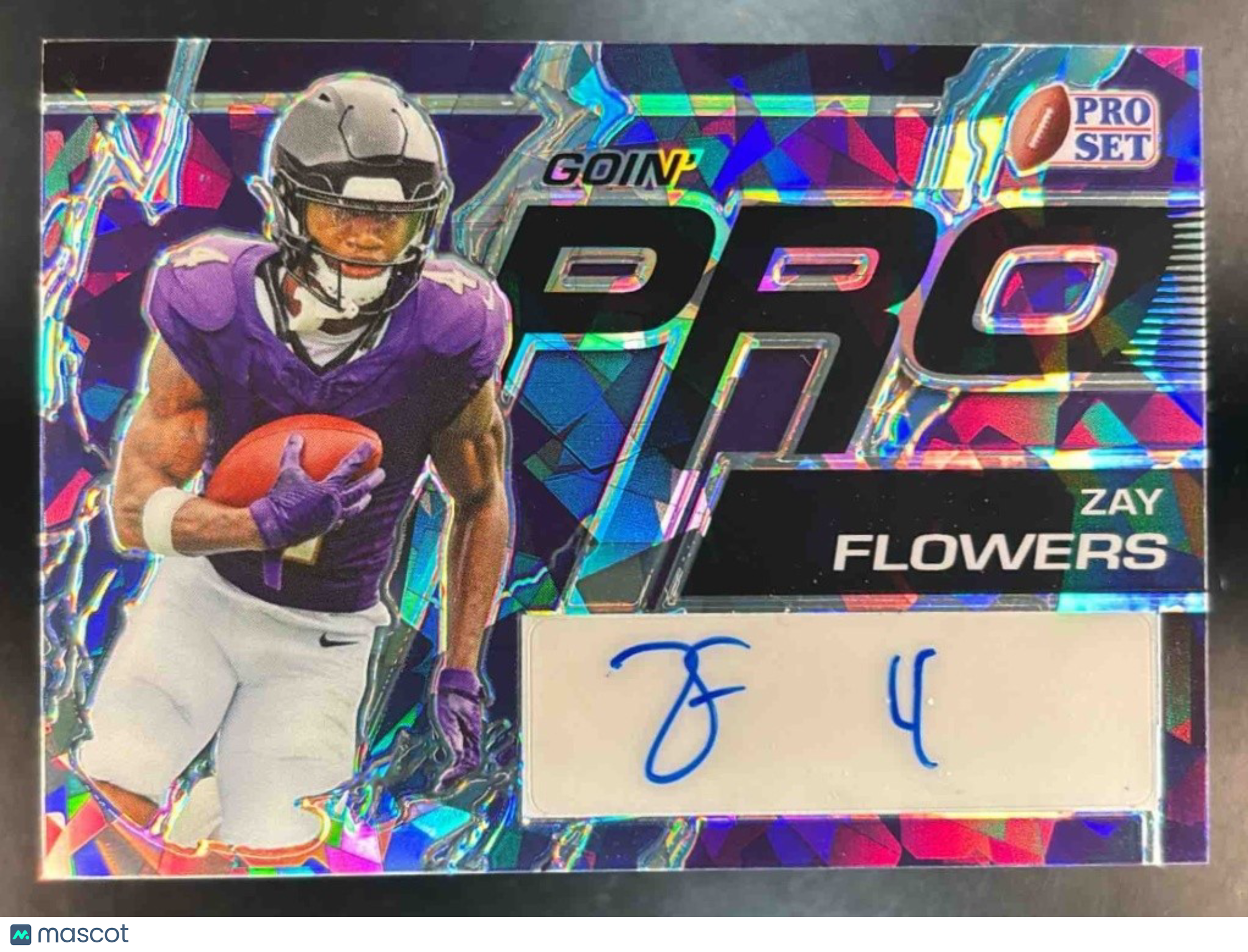 2024 Pro Set Metal Zay Flowers Goin’ Pro AUTO /7 - Sports Cards
