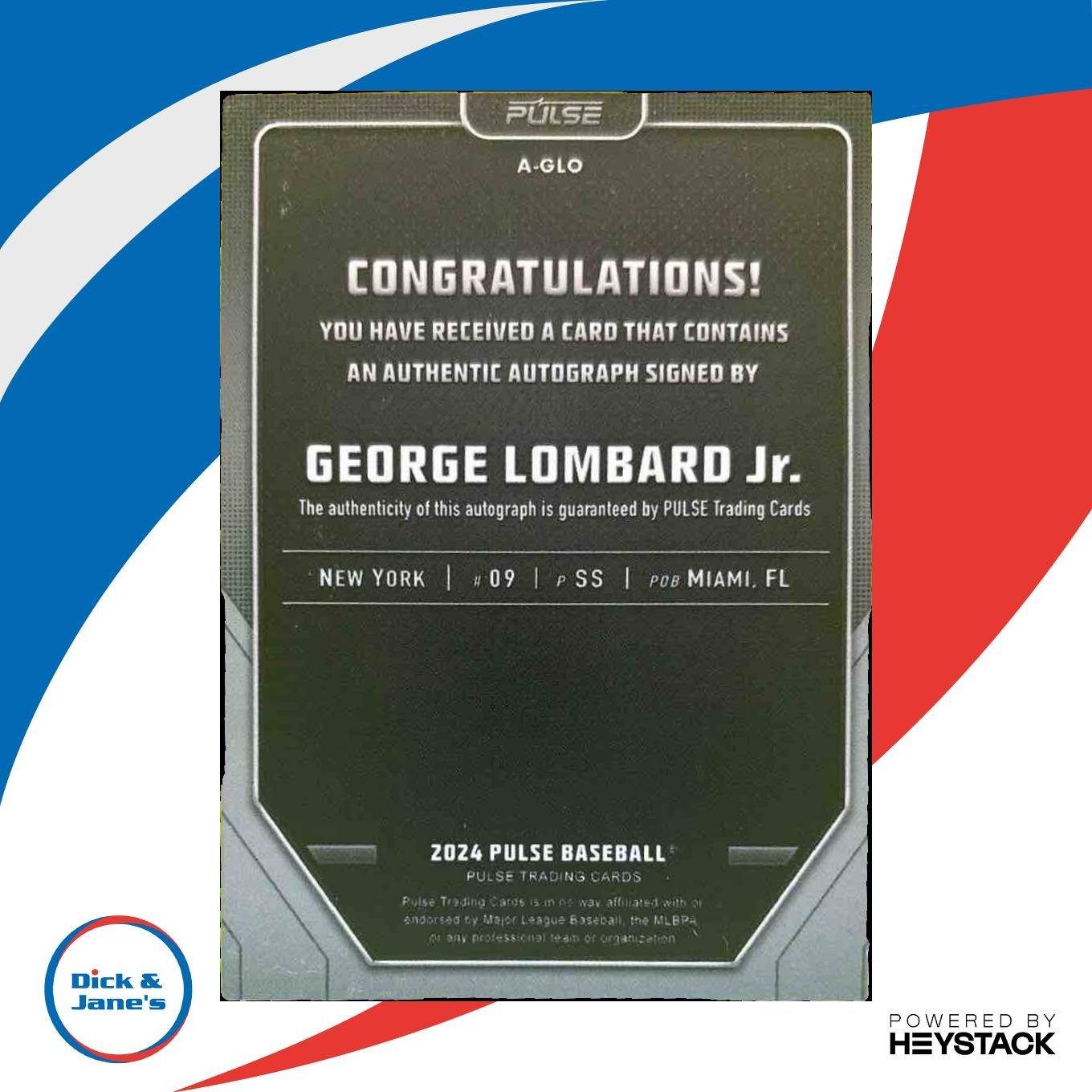 2024 Pulse Futures Edition George Lombard Auto #A-GLO New York Yankees - Sports Cards