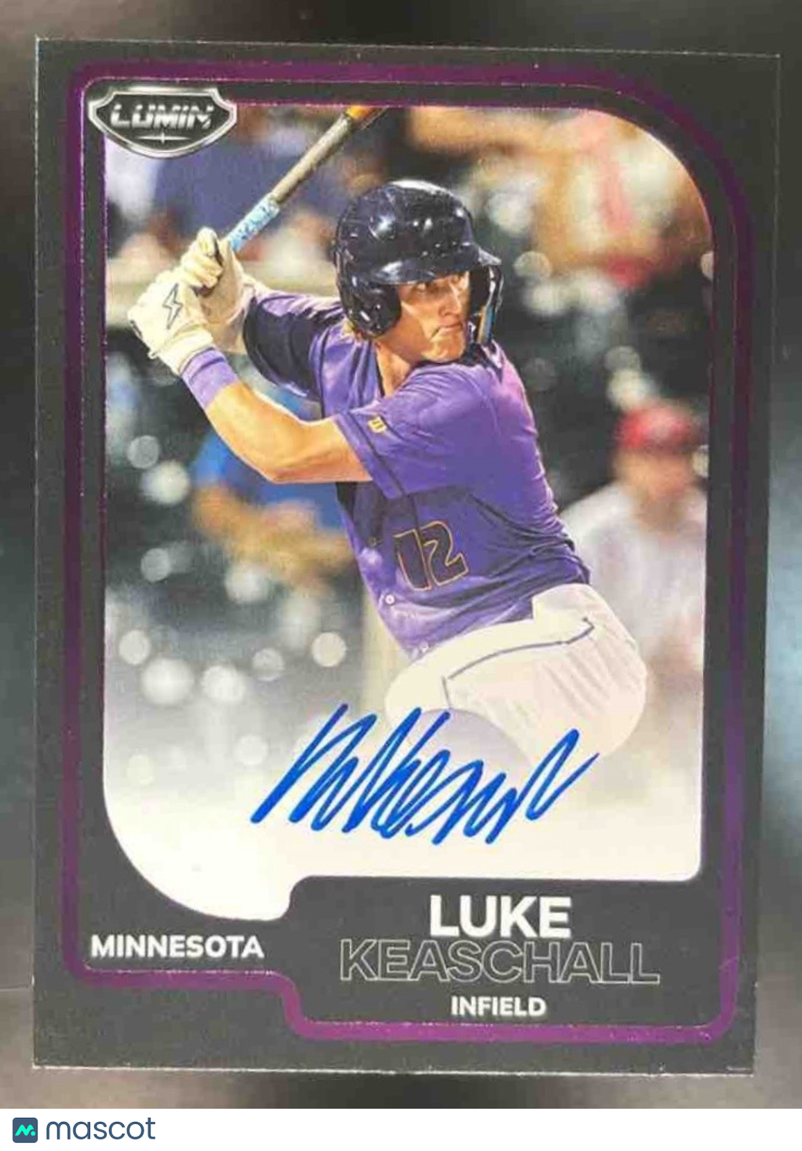 2024 Pulse Lumin #LA-LKE Luke Keaschall Purple Auto /35 Minnesota Twins - Sports Cards