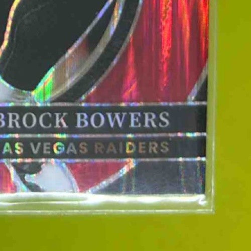 2024 Select Brock Bowers Club Red and Yellow Shock #222 RC Las Vegas Raiders - Sports Cards