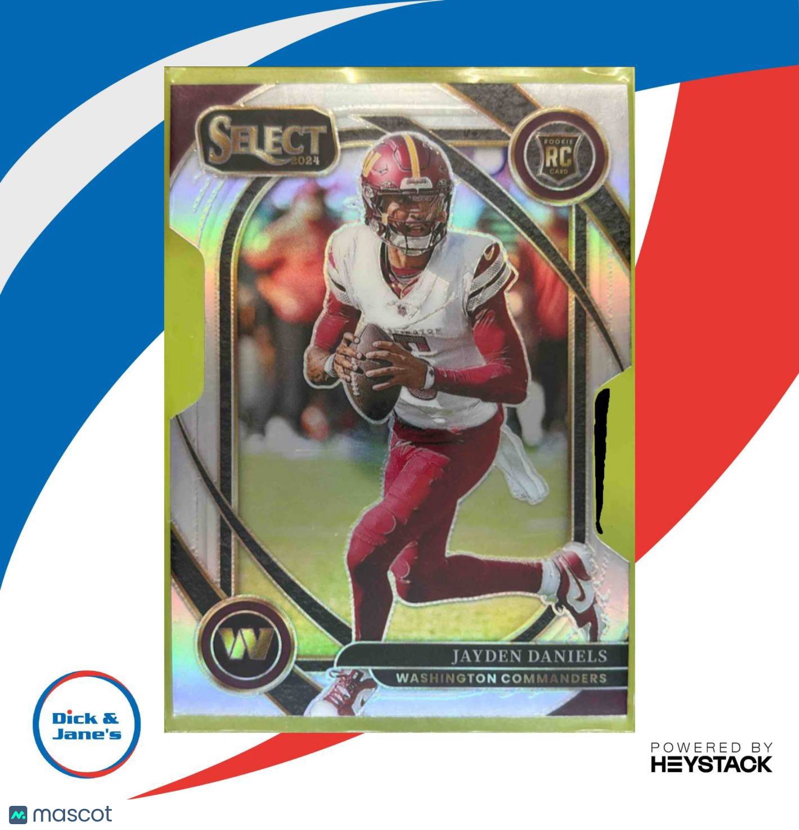 2024 Select Jayden Daniels Club Silver Prizm Die-Cut #217 RC Commanders - Sports Cards