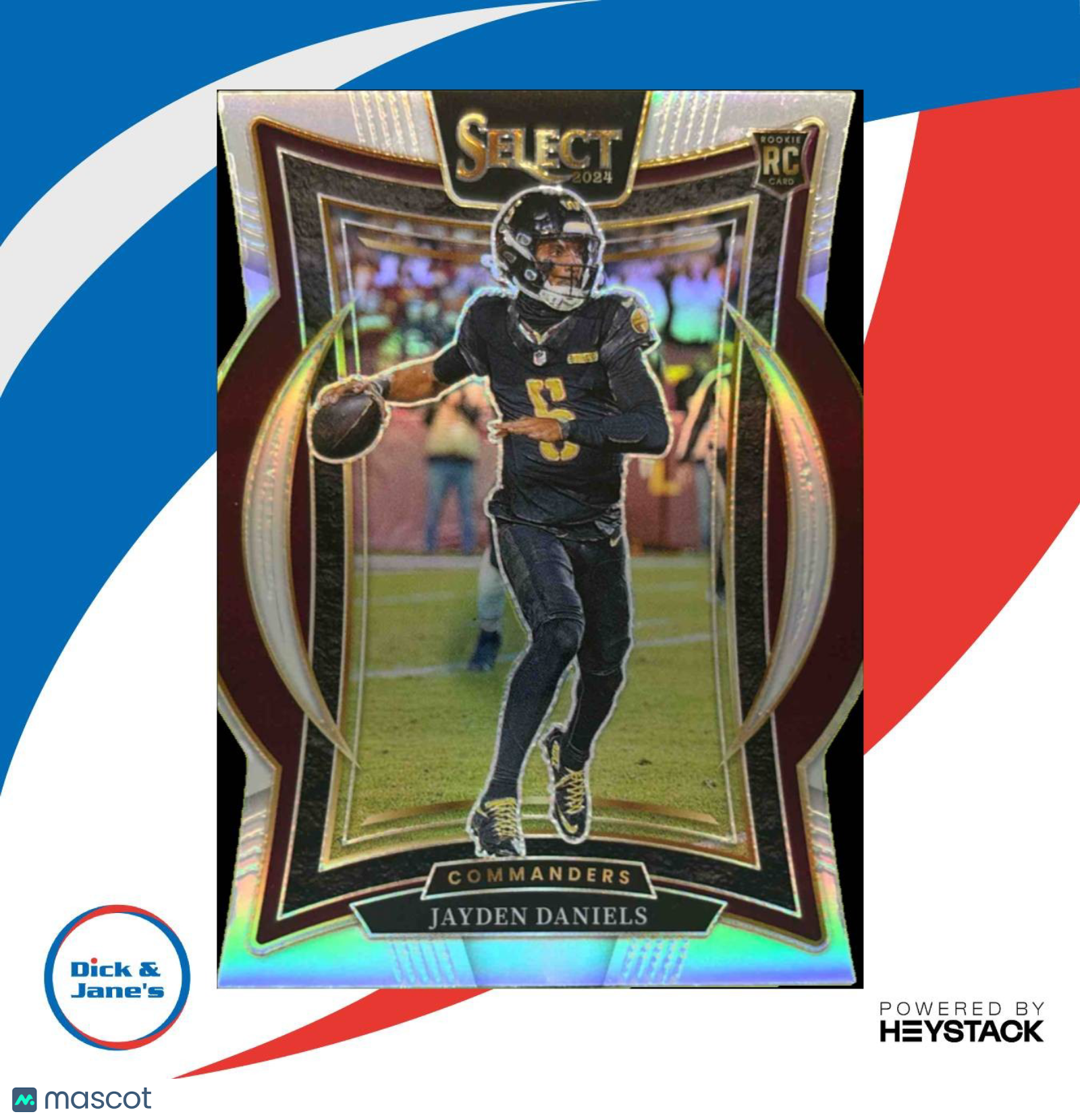 2024 Select Jayden Daniels Concourse Silver Prizm Die Cut #26 RC Commanders Sports Cards