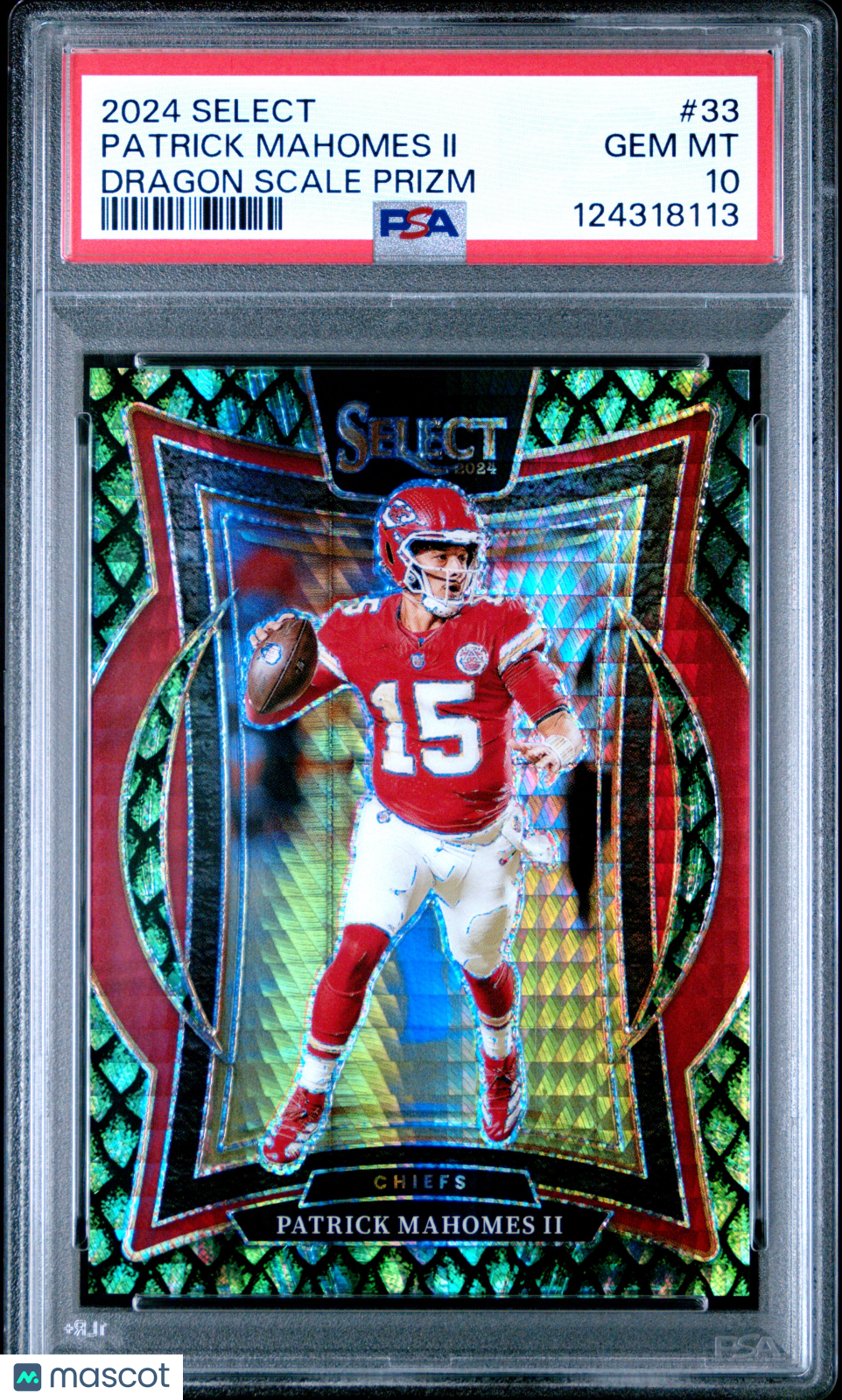2024 Select Patrick Mahomes II Dragon Scale PSA 10 GEM MINT Kansas City Chiefs - Graded Sports Cards