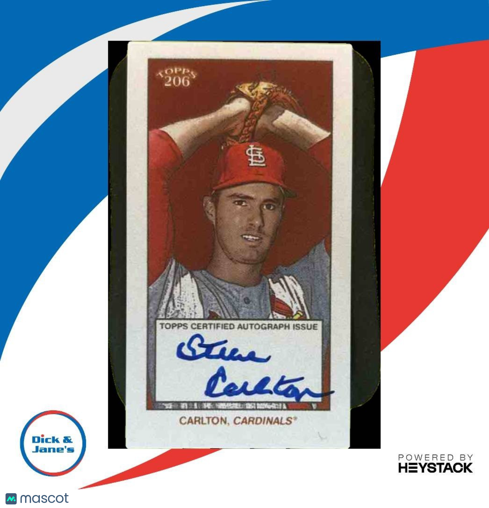 2024 Topps 206 Steve Carlton Auto Mini #NNO St. Louis Cardinals - Sports Cards