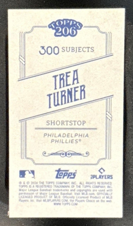 2024 Topps 206 Trea Turner Wood Stock (Print Run 20) #NNO Philadelphia Phillies - Sports Cards
