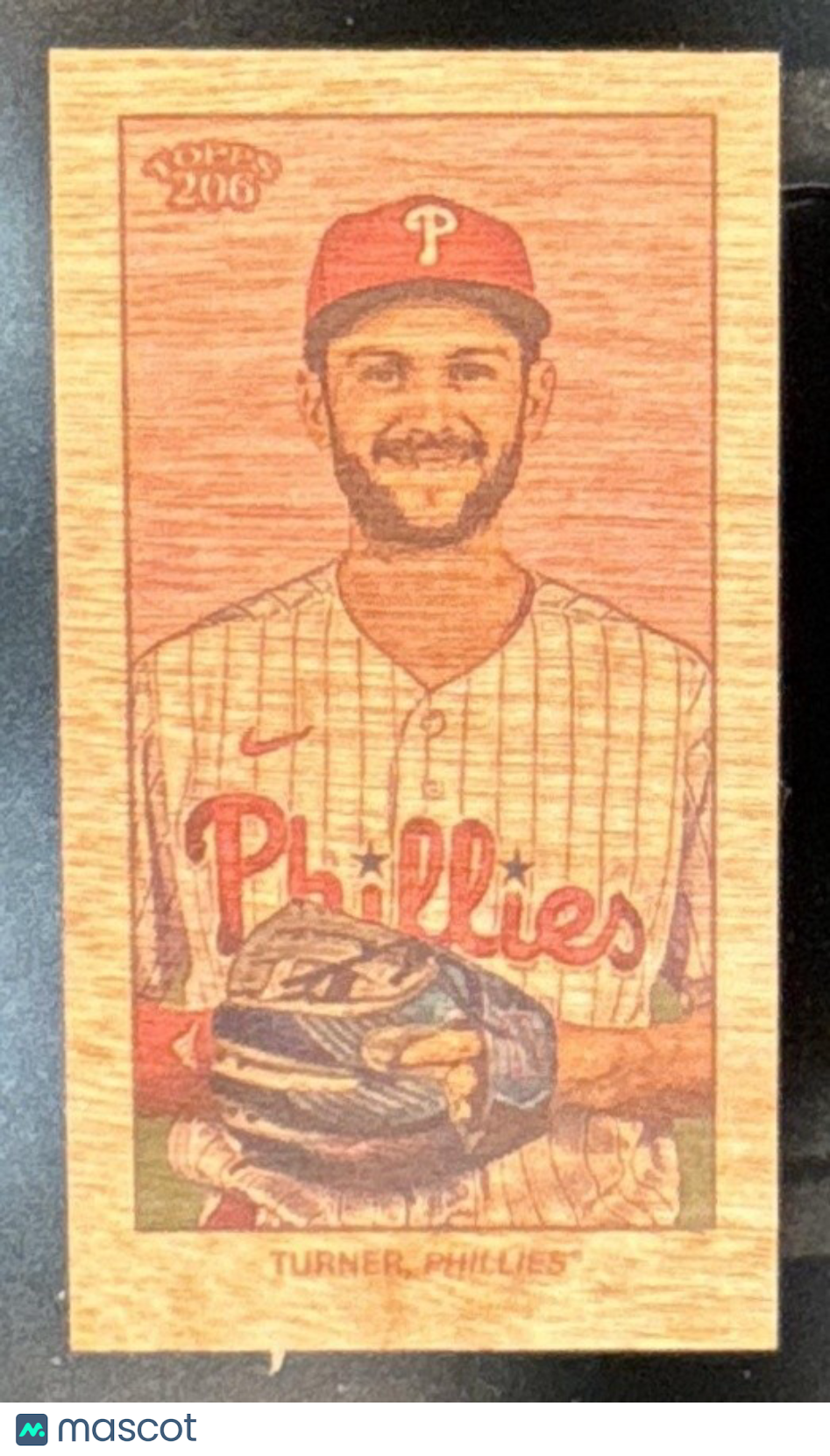 2024 Topps 206 Trea Turner Wood Stock (Print Run 20) #NNO Philadelphia Phillies - Sports Cards