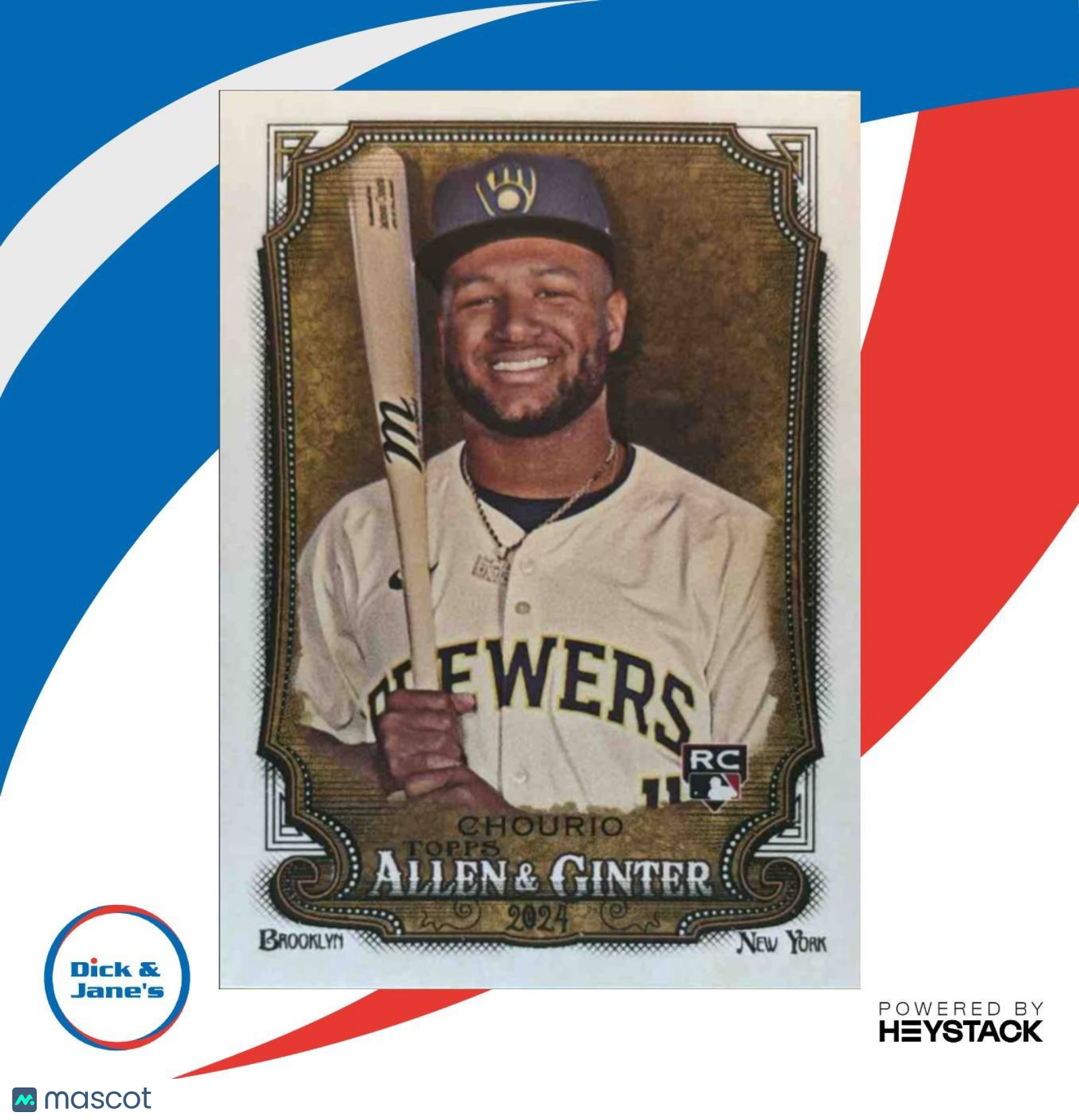 2024 Topps Allen & Ginter Jackson Chourio #276 RC Milwaukee Brewers - Sports Cards