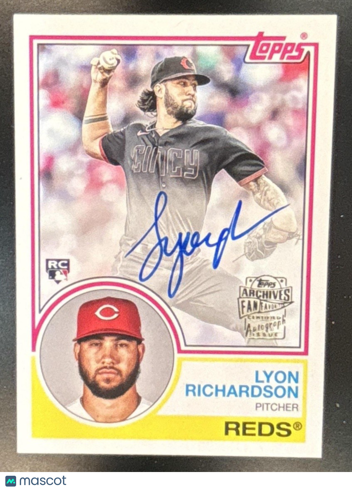 2024 Topps Archives Lyon Richardson 1983 Fan Favorites Auto RC Cincinnati Reds - Sports Cards